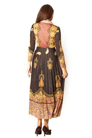 Shimmery Knit Pleated Dress