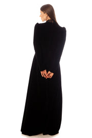 Lace Trimmed Velvet Dress