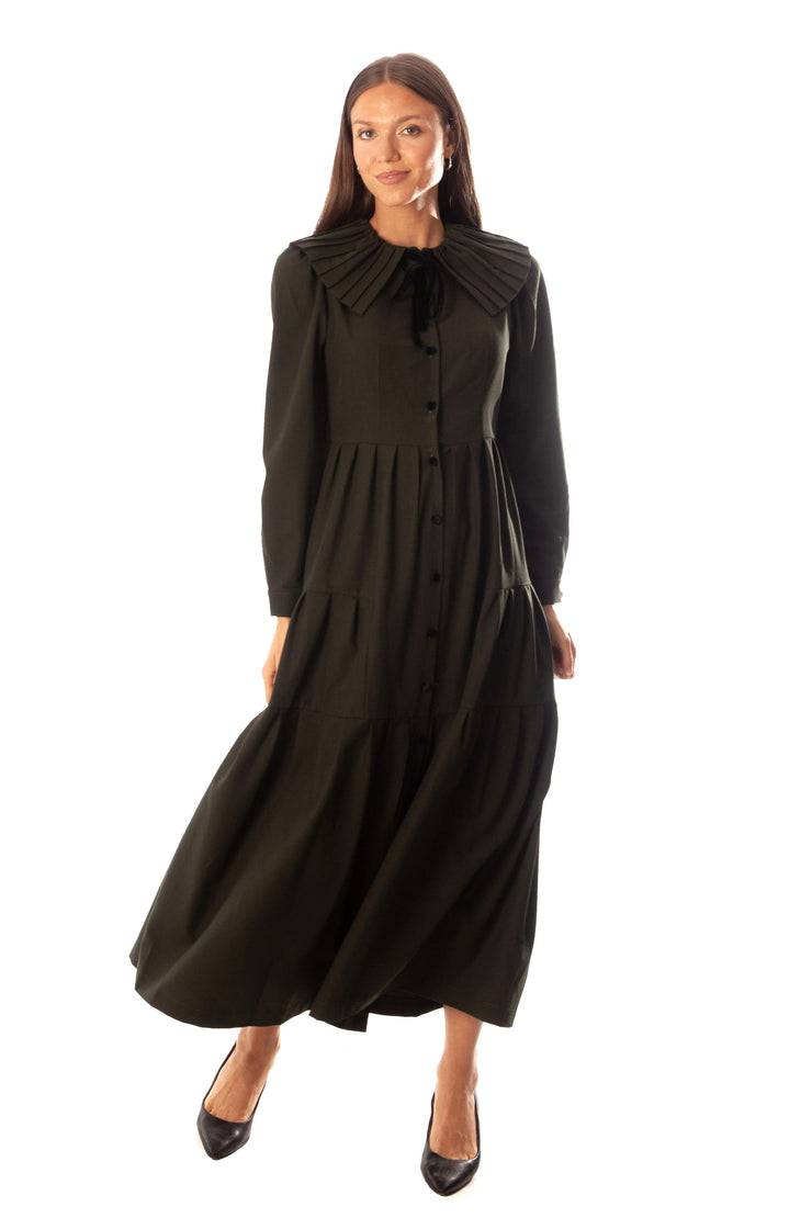 Pleated Collar Dress