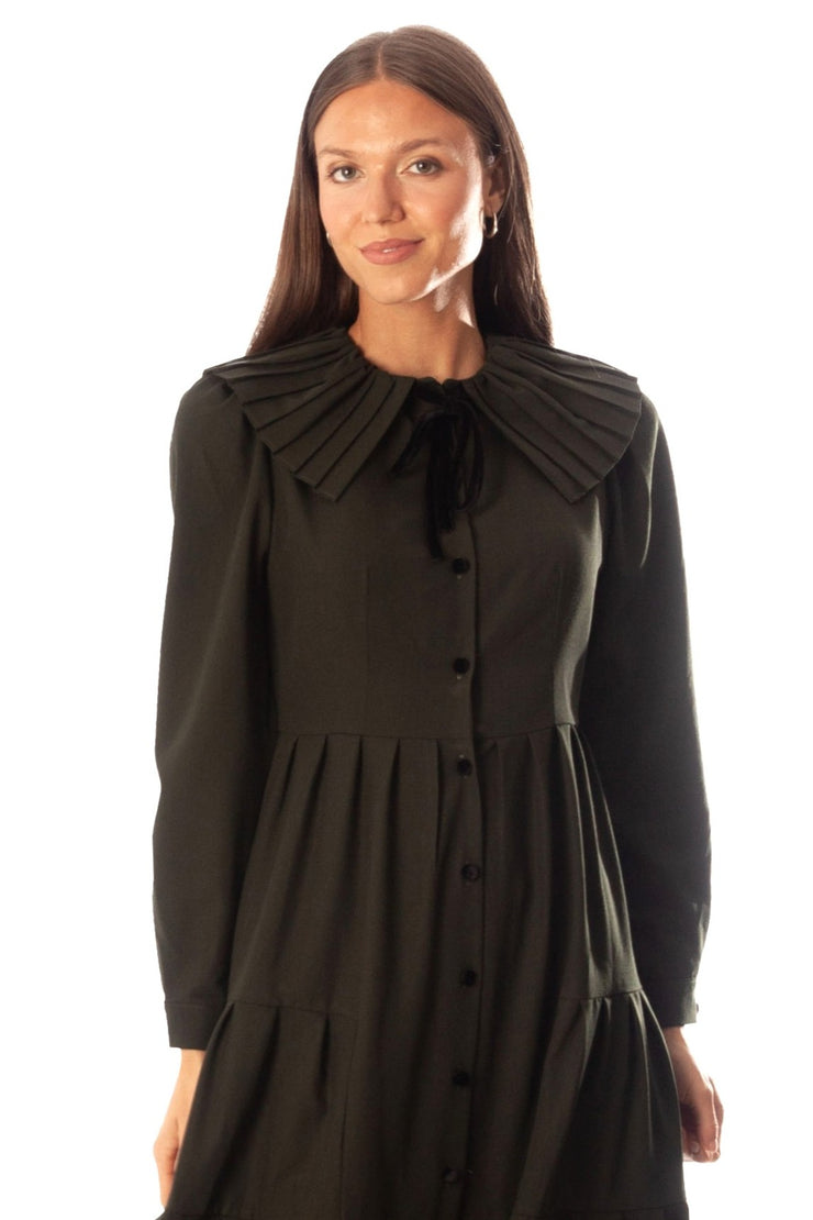 Pleated Collar Dress