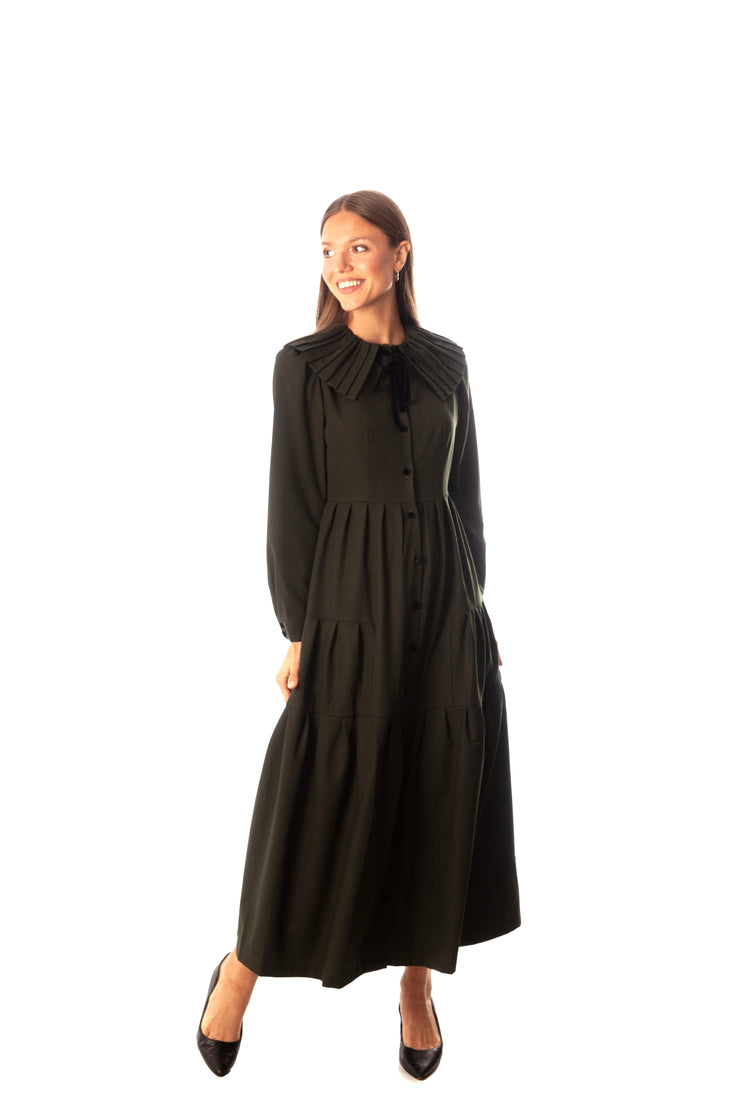 Pleated Collar Dress