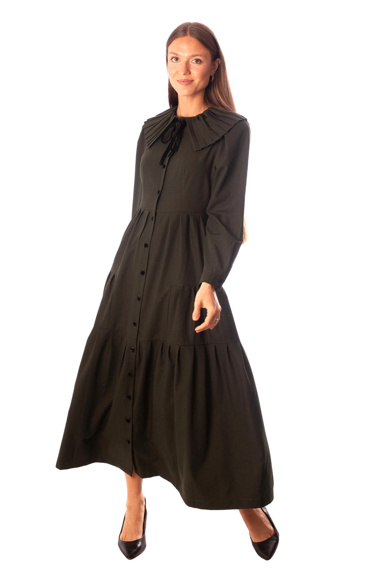 Pleated Collar Dress