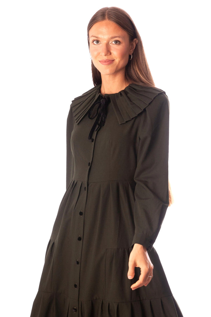 Pleated Collar Dress