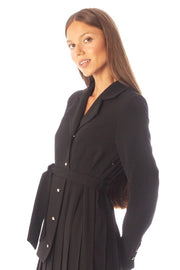 Blazer Style Pleated Dress