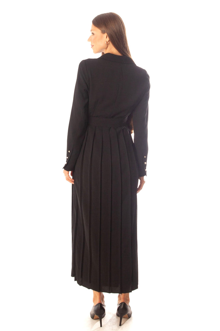Blazer Style Pleated Dress