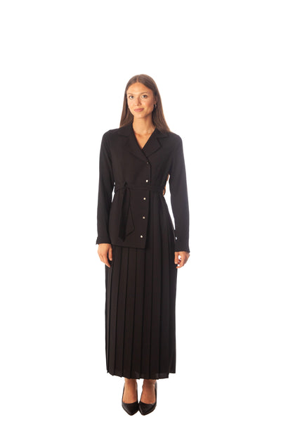 Blazer Style Pleated Dress