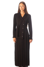 Blazer Style Pleated Dress