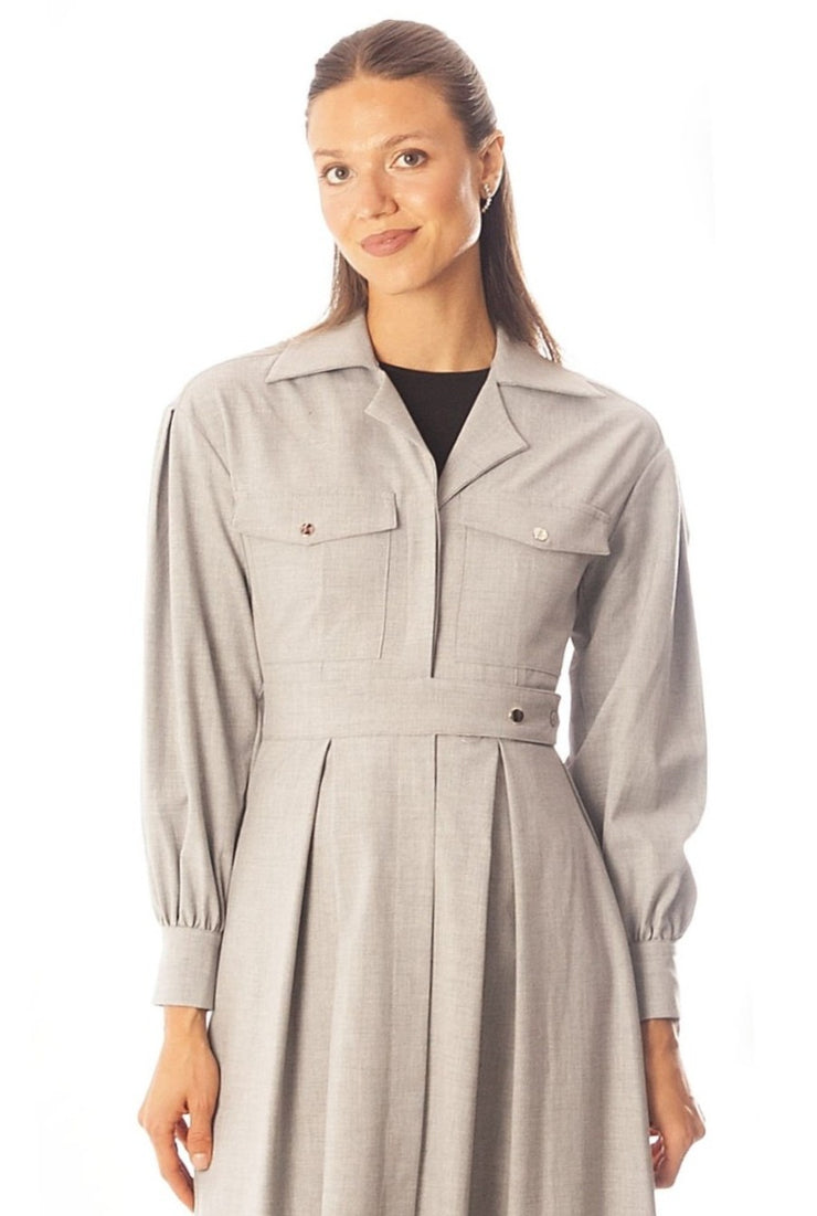 Double Snap Waisted Dress