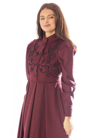 Scrollwork Embroidered Dress