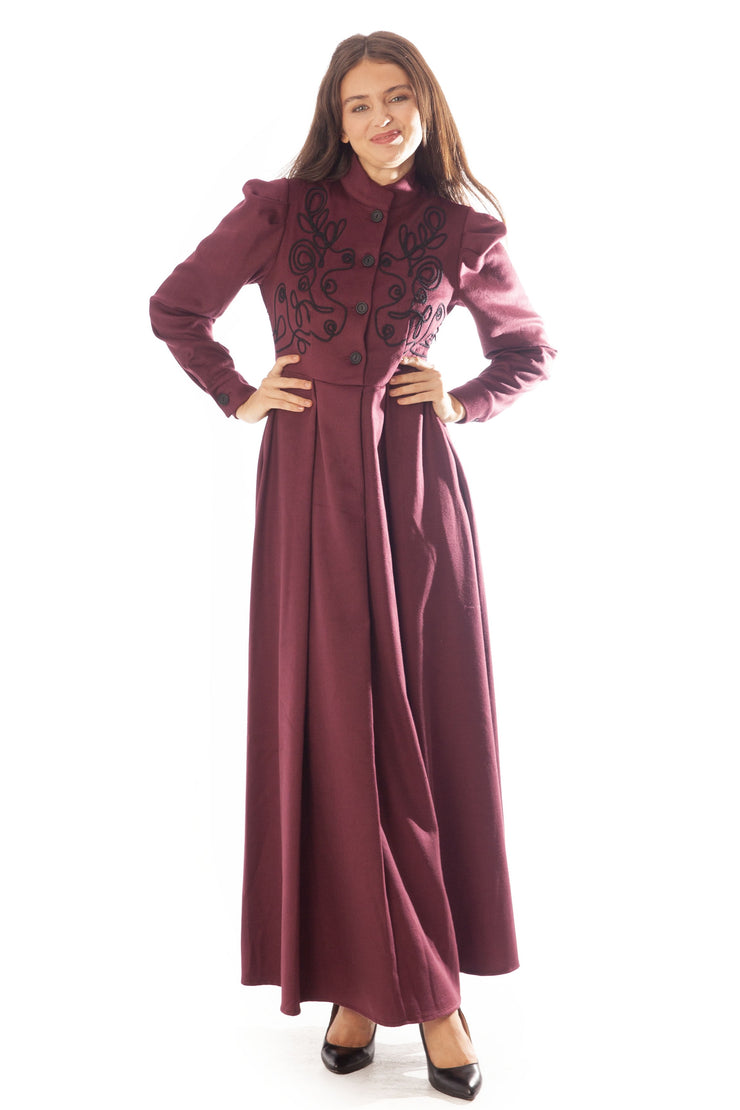 Scrollwork Embroidered Dress