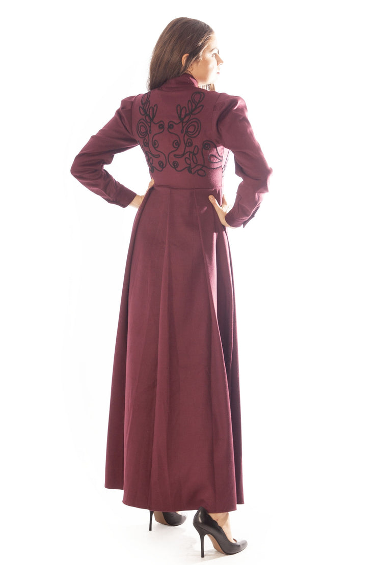 Scrollwork Embroidered Dress