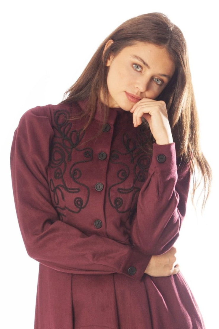 Scrollwork Embroidered Dress