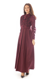 Scrollwork Embroidered Dress