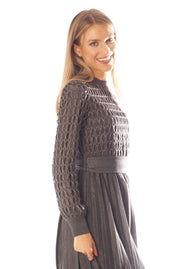 Open Work Knit Sparkle Dress