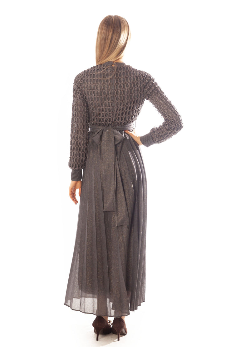 Open Work Knit Sparkle Dress