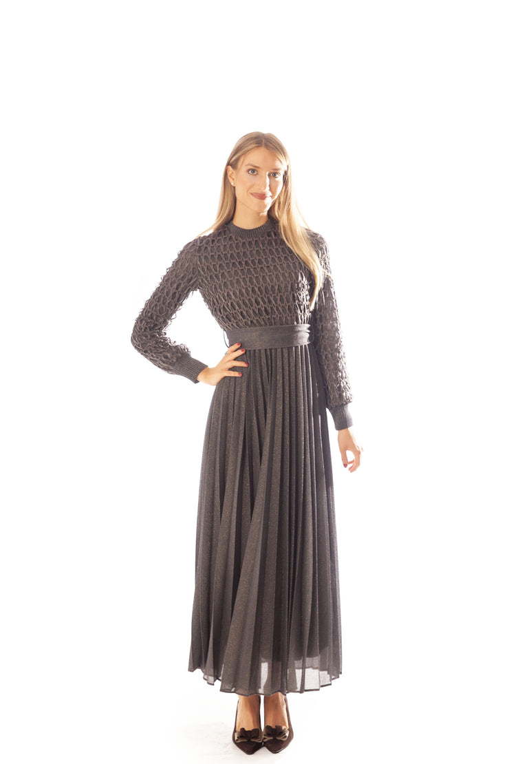 Open Work Knit Sparkle Dress