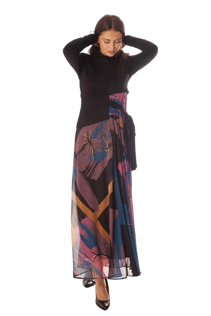 Wrap Top Printed Dress