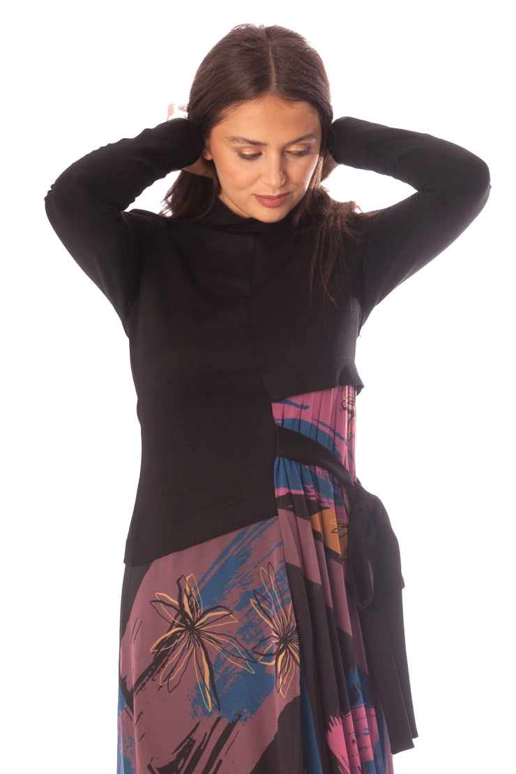 Wrap Top Printed Dress