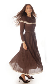 Sparkle Knit Large Collar Dress