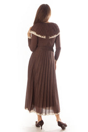 Sparkle Knit Large Collar Dress