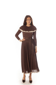 Sparkle Knit Large Collar Dress