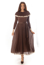 Sparkle Knit Large Collar Dress