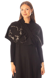 Beaded Partially Cape Dress