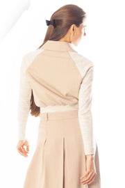 Knit Sleeve Zip Jacket