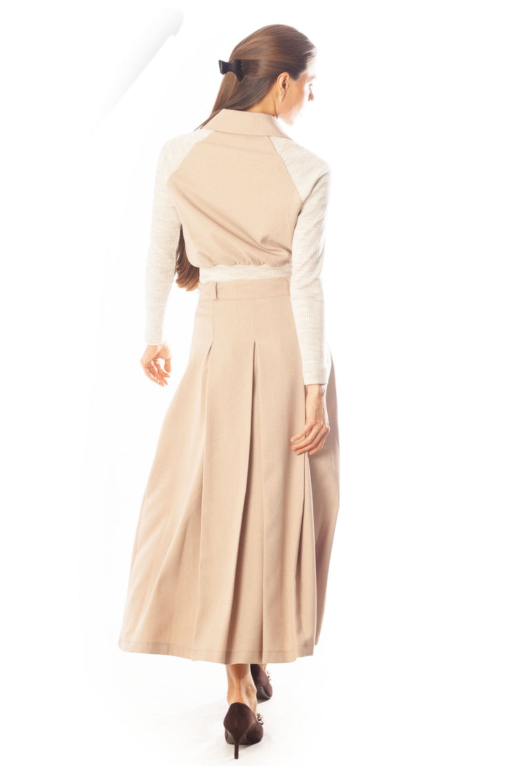 Knit Sleeve Zip Jacket