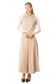 Knit Sleeve Zip Jacket