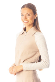 Knit Sleeve Zip Jacket