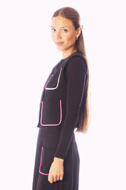 Piped Pockets Vest