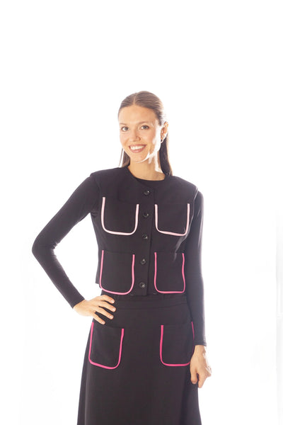 Piped Pockets Vest