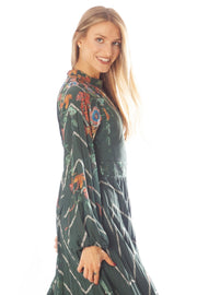 Floral Chevron Combo Print Dress