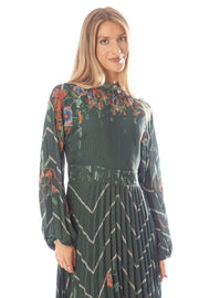 Floral Chevron Combo Print Dress