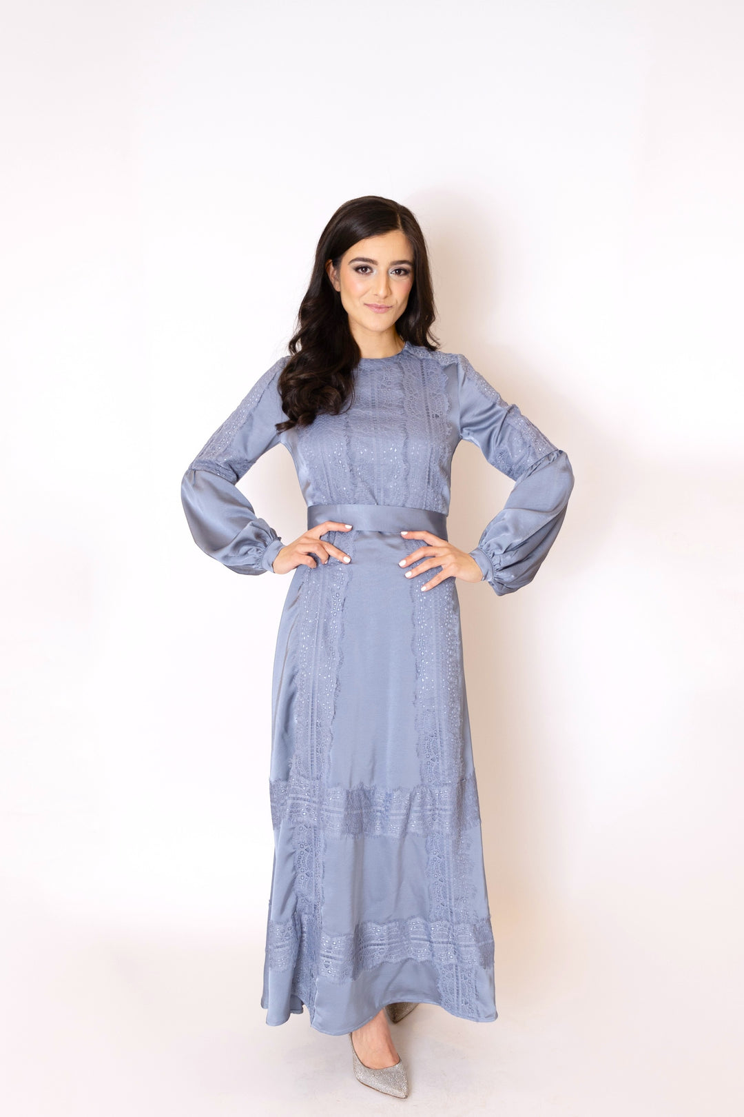 Multi Lace Silky Dress – Mezzo Fashion