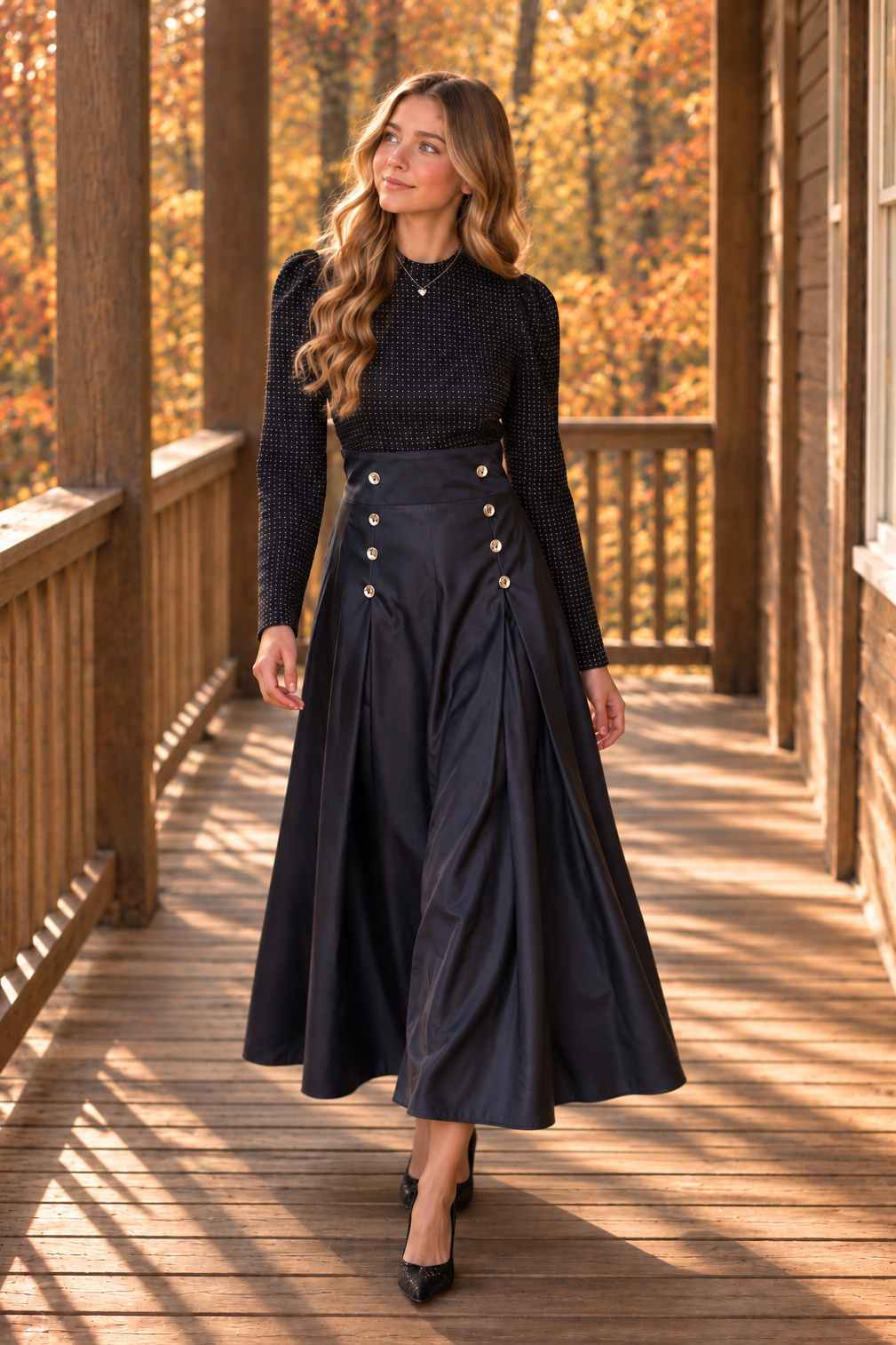 Studded High Waisted Skirt Dress – Mezzo Fashion